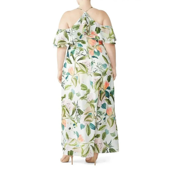 City Chic Tender Floral Maxi Dress in Fresh Floral XSmall Womens Plus Gown - Picture 9 of 12